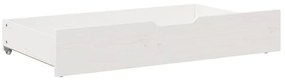 Gavetas para cama 2 pcs 90x55x17 cm pinho maciço branco