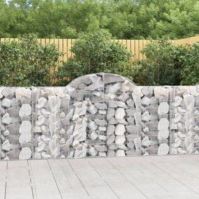 Cestos gabião arqueados 14 pcs 200x30x100/120 ferro galvanizado