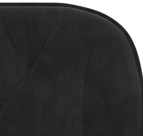 Cadeiras de jantar 2 pcs veludo preto