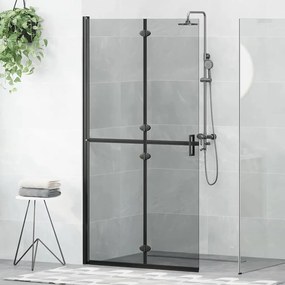 vidaXL Parede de chuveiro walk-in Preto 90 x 6.5 x 190 cm