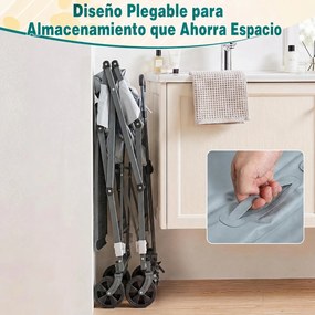 Banheira para Cães Dobrável, 88 x 51,5 x 83-101 cm, Altura Regulável, Cinzento