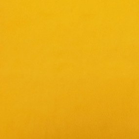 Apoio de pés 45x29,5x35 cm veludo amarelo mostarda