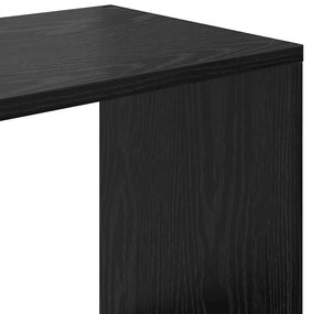 Gabinete de Livros Carvalho preto 132 x 29 x 141.5 cm