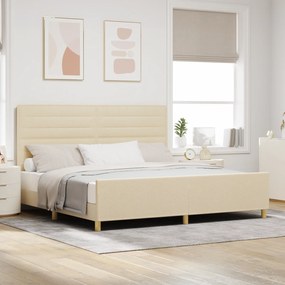 Cama de tecido creme vidaXL 200x200 cm