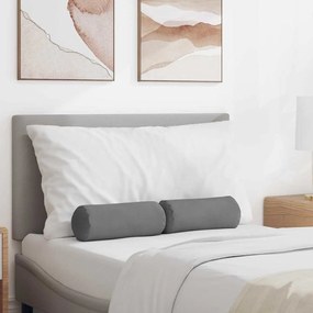 vidaXL Almofadas de Apoio 2 pcs Cinza Escuro Ø 15 x 40 cm