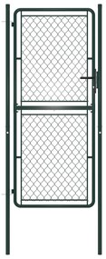 vidaXL Portão de jardim 100x200 cm aço verde