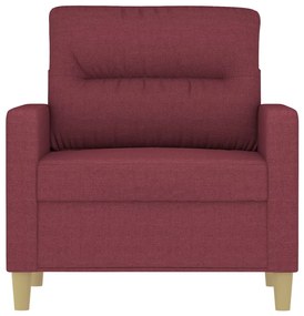 Poltrona 60 cm tecido vermelho tinto