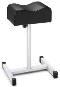 Apoio de Pés para Pedicure e Manicure com Altura Regulável de 44-65 cm e Almofada Equipamento Profissional para Salões de Beleza Preto