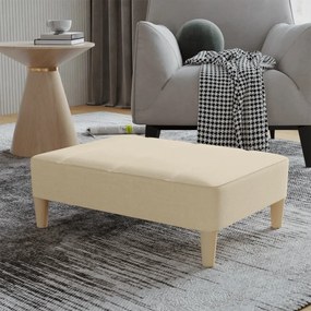 vidaXL Apoio de pés 78x56x32 cm tecido cor creme