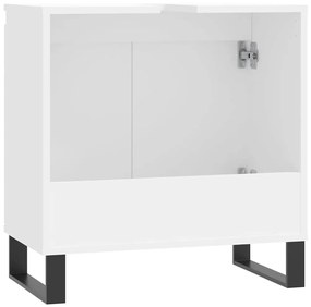 Armário de casa de banho 58x33x60 cm derivados madeira branco