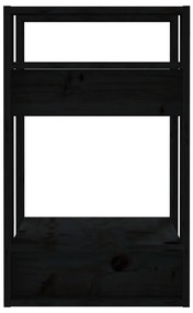 Estante/divisória 41x35x57 cm pinho maciço preto