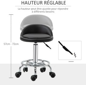 Conjunto de 2 bancos com rodas giratórias a 360° (MESA NÃO INCLUIDA), assento ajustável entre 47 e 62 cm de altura, em aço cromado com revestimento si