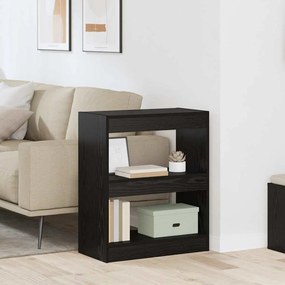vidaXL Gabinete de Livros Carvalho preto 60 x 30 x 72 cm