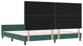 Cama vidaXL Verde Escuro 200x200 cm Veludo