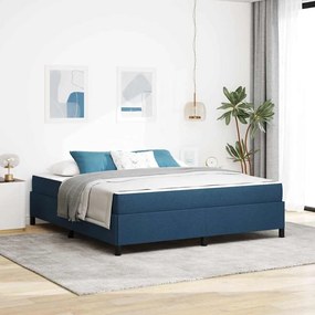 vidaXL Cama Box Azul 180 x 200 cm tecido