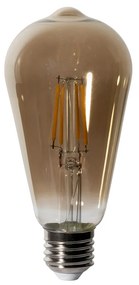 Conjunto de 5 E27 dimbare LED lamp ST64 smoke glas 5W 450 lm 2700K