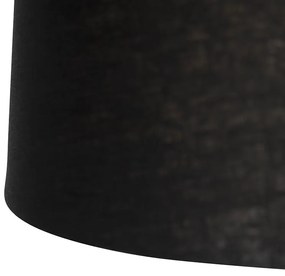 Candeeiro de suspensão com cortinas de linho preto 35 cm - Blitz II preto Moderno