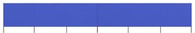 vidaXL Para-vento com 6 painéis em tecido 800x80 cm azul-ciano