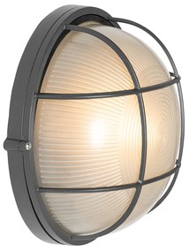 Candeeiro de parede exterior industrial cinzento escuro IP44 - Hanneke