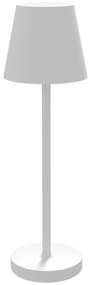 HOMCOM Candeeiro de Mesa com Luzes LED Candeeiro de Mesa Sem Fios Recarregável por USB-C 3 Cores Ø11,2x36,5 cm Branco | Aosom Portugal