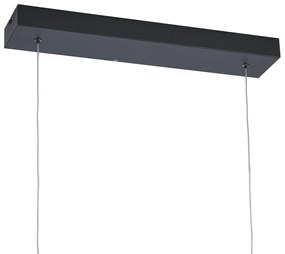 Candeeiro suspenso de design X preto com dourado incluindo LED regulável em 3 níveis - Joy Moderno