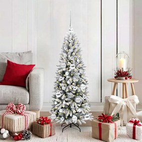 vidaXL Árvore de Natal Artificial com 150 LEDs Branco 120 cm