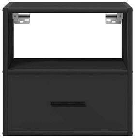 Mesa de cabeceira de parede 40x31x39,5 cm preto