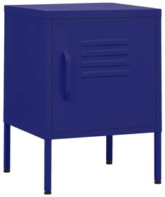 Mesa de cabeceira 35x35x51 cm aço azul-marinho