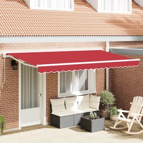 vidaXL Tecido de Substituição do Toldo para Estrutura de 4x2 m Vermelho