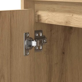 Camas de Cabeceira com LED 2 pcs Carvalho Artesanal 50x34,5x50 cm