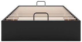 Estrutura de cama otomana sem colchão 80x200 cm preto