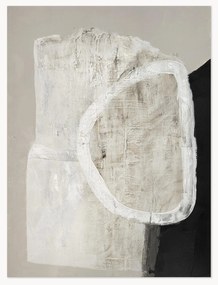 Quadro em tela pintado à mão White Stone