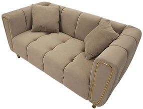 SOFÁ ALMA CINZA COM ALMOFADAS 155X81X71CM