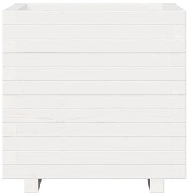 Vaso/floreira de jardim 50x50x49,5 cm pinho maciço branco