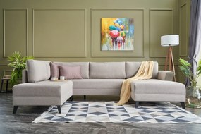 Sofá-Cama de Canto Eris – Creme – 300 x 78 x 202 cm