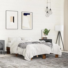 vidaXL Estrutura de cama 140x200 cm derivados madeira/metal