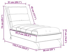 Chaise lounge com almofadões tecido preto