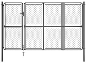 vidaXL Portão de jardim 200x350 cm aço antracite