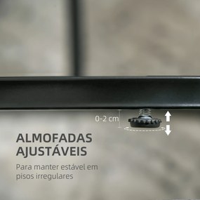 Conjunto de 2 Mesas de Centro Mesas Auxiliares Tampo com Efeito Mármore Estrutura em Aço Preto