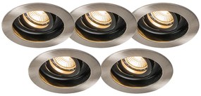 Foco embutido Rondoo Aço Conjunto de 5