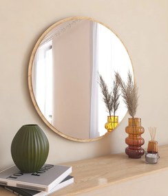 Espelho Redondo Ozze – Natural – 60 cm x 60 cm x 2,2 cm