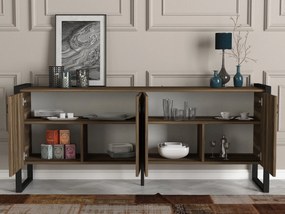 Aparador Lost – Nogueira (180 x 77,6 x 44,5 cm) | Estilo Moderno com F