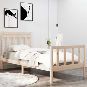 Estrutura de cama pequena solteiro 75x190 cm madeira maciça