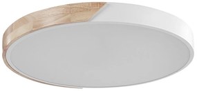 Candeeiro de teto com LED em metal branco e castanho claro ⌀ 51 cm PATTANI Beliani