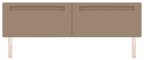 Cabeceira vidaXL Design Simples Cappuccino 200 cm em Couro Sintético