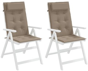 Almofadões cadeira encosto alto 2pcs oxford cinza-acastanhado