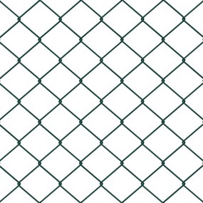 Cerca de Cadeia com 10 Postes U Verde 0.4x10 m Aço