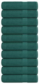 Toalhas de mãos 10 pcs 50x100 cm 360 gsm 100% algodão verde