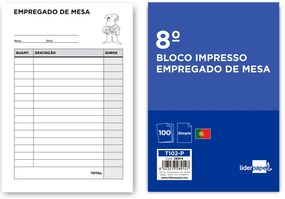 Bloco de Empregado de Mesa Simples 105x155 mm