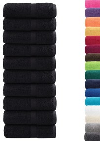 Toalhas de mãos premium SOLUND 10 pcs 30x30 cm 600 g/m2 preto
